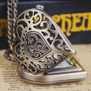 ستيمبانك الطلب الهاتفي السلس الرقمية الكوارتز أجوف مع قلادة القلب خمر قلادة هدية رائعة للرجال والنساء - Product Image 4