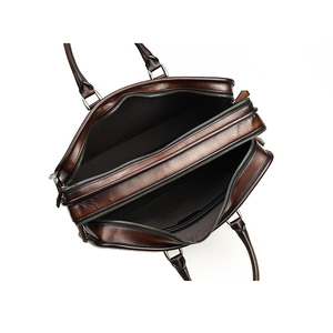 ZENOS กระเป๋าเอกสารหนังแท้สำหรับผู้ชายสไตล์วินเทจหรูหรา ความจุขนาดใหญ่ กันน้ำ กระเป๋าเดินทางแบบพกพา - Product Image 6