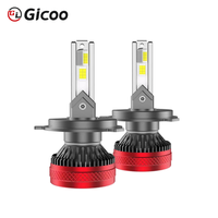 Ampoules de phare LED GICOO F8P 12V 130W, nouvelles ampoules super lumineuses 20000lm H1 H3 H4 H7 H11 9005 9006, feux antibrouillard 6000k, montage universel