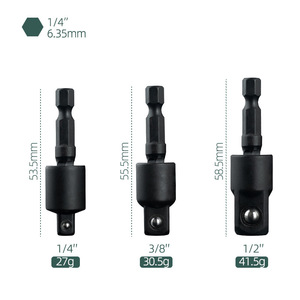 Adaptateur hexagonal vers convertisseur à entraînement carré 1/2 pouce pour connexion de tournevis pneumatique et clé électrique - Product Image 2