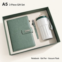 Ensemble cadeau de carnet en cuir PU A5 avec stylo et tasse à café, ensemble promotionnel personnalisé pour entreprise, cadeau d'entreprise