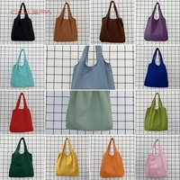 Sac fourre-tout en toile vierge avec impression de logo personnalisé, coloré, portable, écologique, tendance, pour usage quotidien, sac de shopping à bandoulière unique
