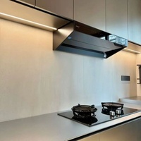 Meubles de cuisine modernes et minimalistes sur mesure avec finition grain de bois – Solutions de personnalisation complètes pour toute la maison, directement de l'usine