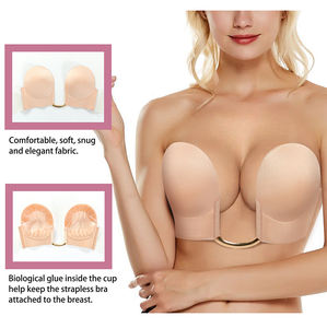 Sujetador Adhesivo Invisible de Silicona de Alta Calidad, Sujetador Invisible con Escote Profundo en U, Sujetador Adhesivo para Mujer con Cubierta de Silicona para Pezones - Product Image 2