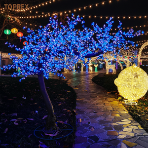 Arbre à fleurs <span class=keywords><strong>de</strong></span> cerisier LED TOPREX IP65 étanche à changement <span class=keywords><strong>de</strong></span> couleur RGB avec télécommande CE ROHS pour la décoration d'entrée d'hôtel - Product Image 2