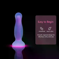 Plug anal phosphorescent en silicone liquide souple, masseur de prostate pour entraînement anal, jouet sexuel, dilatateur anal pour plaisir et pénétration