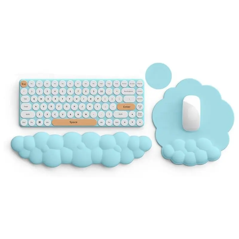 Logo personalizzato Memory Foam tappetino da tavolo in Gel per tastiera e tappetino per Mouse da gioco con poggia da polso per PC Set tappetino per il Mouse per la casa dell'ufficio