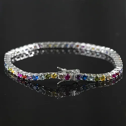 Hot Sale 925 Sterling Silver Fashion Jewelry Charm Bracelet High Quality Trend Zircon Luxury Tennis Bracelet For Women