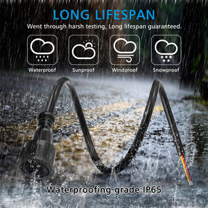 Cable Pigtail NEGRO de 3 Núcleos, Impermeable, 50 cm de Largo Cada Uno; Cable Macho y Hembra de 18 AWG, Conector Raywu/xConnect - Product Image 5