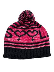 Bonnet d'hiver en tricot fonctionnel de qualité supérieure, motif jacquard rayé, 100% acrylique, avec patch en cuir et silicone pour adultes - Product Image 5