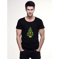 T-shirt unisexe 2022, estival et lumineux avec LED, panneau illuminant, pour homme et femme, avec son usagé, pour soirée Rave