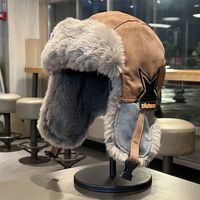 Gorro Ushanka Clásico Retro QOMA B72 de Invierno para Exteriores, Unisex, de Lujo, Resistente al Viento, Grueso y Cálido, de Spandex/Algodón