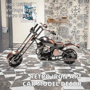 Decoración de Escritorio de Metal Retro Contemporánea, Modelo de Coche Hecho de Hierro Viejo, Función de Colgado - Product Image 2