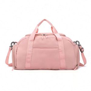 Bolsa de deporte rosa impermeable de gran capacidad, personalizada, de diseño nuevo 2022, portátil y ligera, de fábrica BSCI. - Product Image 2