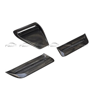 สำหรับมิตซูบิชิ แลนเซอร์ อีโว เอ็กซ์ รุ่นที่ 10 ปี 2008-2009 ฝาครอบช่องระบายอากาศฝากระโปรงหน้าคาร์บอนไฟเบอร์ รุ่น H2 สไตล์ 1 ชุด/3 ชิ้น - Product Image 1