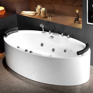 Venta caliente esquina precio barato rectangular falda de fibra francés gemy bañera de masaje con panel lateral - Product Image 4