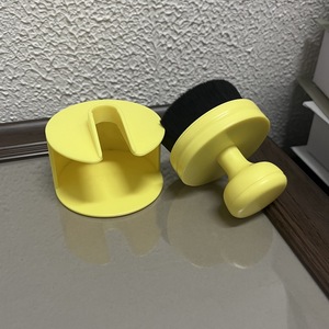 Fabbrica OEM piccola poliammidi spazzola per capelli a forma di timbro per la lucentezza dei pneumatici 63 mm folta in pelle di cuoio - Product Image 3