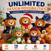 Peluche Lion Personnalisée avec Logo, Cadeau Promotionnel, OEM ODM, Faible MOQ, Fabricant de Jouets en Peluche, Conception Personnalisée, Vente en Gros de Jouets Doux