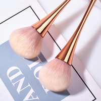 Gros Grand Poudre Libre Maquillage Ombre À Paupières Correcteur Blush Visage Super Doux En Nylon Personnalisé Taille Poignée Ventilateur Brosse Avec