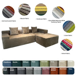 أثاث فاخر لغرف المعيشة 2025، طقم أريكة وسرير فارغ، كنبة معيارية مقطعية قابلة للتحويل، أريكة عصرية كبيرة من الإسفنج المضغوط بالشفط - Product Image 2