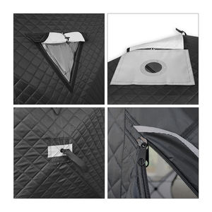 Tente <span class=keywords><strong>de</strong></span> sauna pliable pour 3-4 personnes, pour sauna à domicile et camping, en tissu Oxford résistant, fonction vapeur humide, en vente - Product Image 2