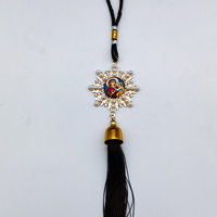 Cadeaux pampilles pendentifs de voiture avec perles motifs religieux personnalisés église gothique