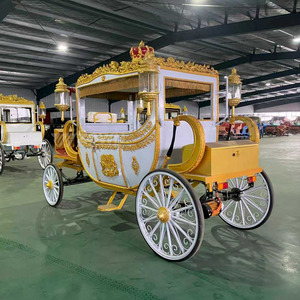 Calèche royale électrique avec sièges larges, calèche de mariage de luxe, 60V 80A, roues solides, équipement de parc d'attractions - Product Image 3