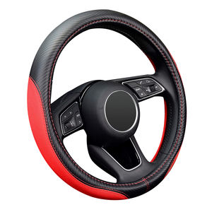 Funda <span class=keywords><strong>de</strong></span> cuero <span class=keywords><strong>de</strong></span> microfibra para volante <span class=keywords><strong>de</strong></span> coche, Protector Universal antideslizante <span class=keywords><strong>de</strong></span> 15 pulgadas, color negro - Product Image 2