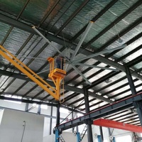 Ventilador de Techo Gigante HVLS de 5.5m (18 pies) con 8 Aspas de Magnalium, Caja de Engranajes, Bajo Nivel de Ruido 40dB+, 220V/380V, Garantía de 3 Años para el Motor