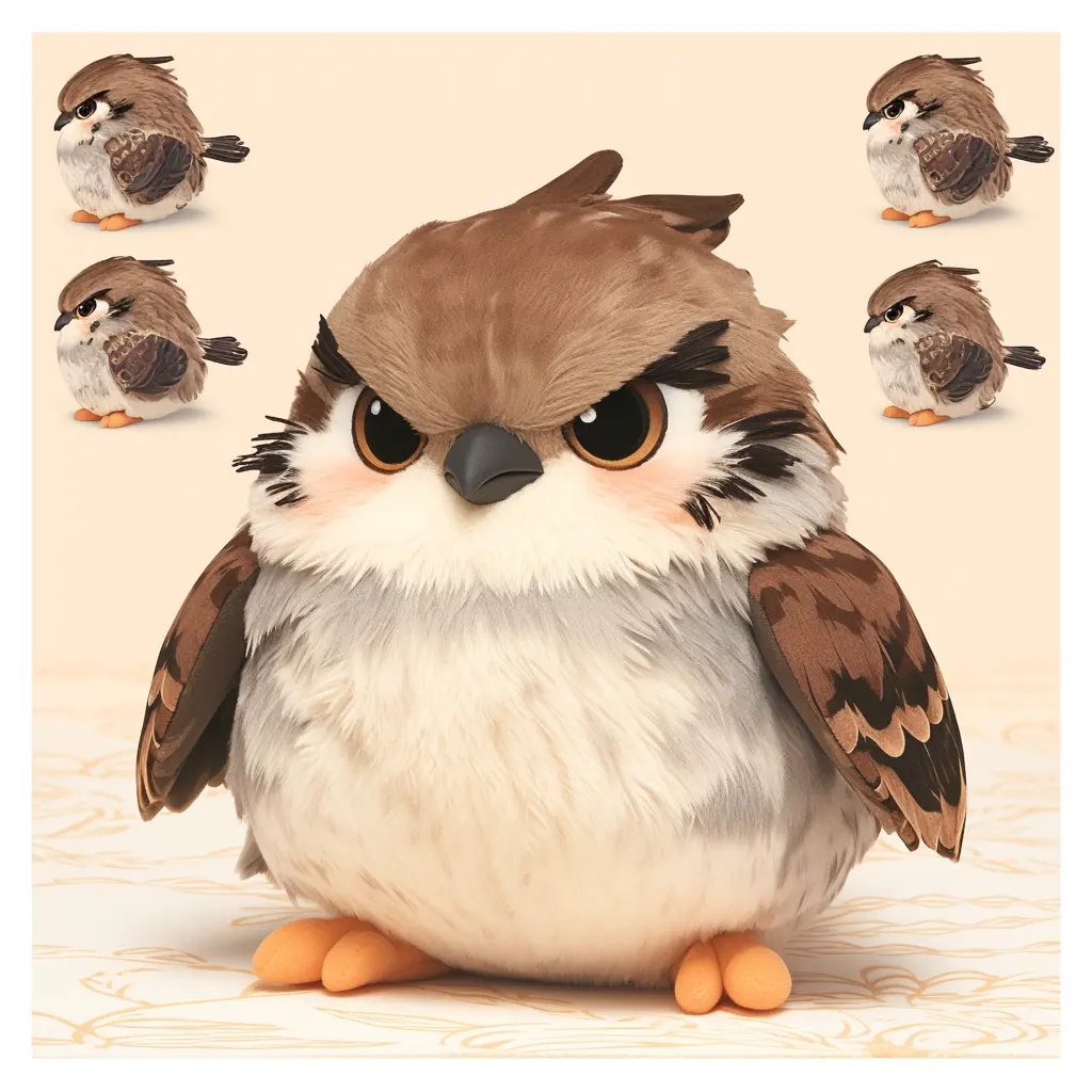 custom cute lifelike stuffed animal plush owl toy long hair