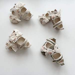 Engepapa primavera bebé recién nacido encaje arco zapatos individuales <span class=keywords><strong>Velcro</strong></span> niñas princesa lindos zapatos de bebé - Product Image 3