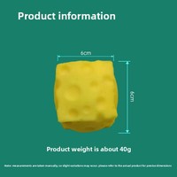 Jouet Squishy en PU à Remontée Lente en Forme de Bâton de Beurre, Jouet Anti-Stress et Sensoriel Réaliste en Forme de Boulette de Fromage pour Enfants et Adultes