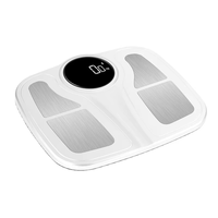 Báscula Digital Inteligente para Baño, de Vidrio, con Bluetooth, Capacidad de 180 kg, con Aplicación, Fabricada en Plástico ABS