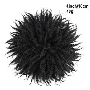 Perruque synthétique avec fil de cheveux noir naturel moelleux Bloc de cheveux de hérisson pour hommes Style africain Extension de cheveux bouclés style clip - Product Image 5