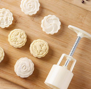 Stampo 3D a Pressione Manuale a Forma <span class=keywords><strong>di</strong></span> <span class=keywords><strong>Rosa</strong></span>, Stampo Floreale per Torte <span class=keywords><strong>di</strong></span> Fagioli Mung e Pasticcini Snow Skin - Product Image 3
