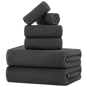 Ensemble de serviettes de bain design Casa Copenhagen, 6 pièces, 100% coton, gris pin, 300-499 GSM (2 serviettes de bain, 2 serviettes de toilette, 2 - Product Image 1
