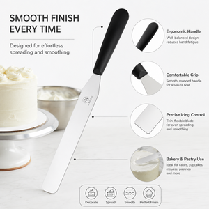 AKOKO Spatola Professionale in Acciaio Inox per Torte, Utensile Alimentare per Lisciare Creme e Glassa, Strumento per Decorazione Pasticceria - Product Image 5