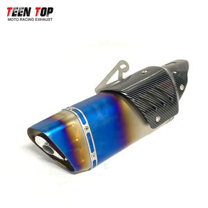 <span class=keywords><strong>Teentop</strong></span> ท่อไอเสียรถจักรยานยนต์สแตนเลส, ท่อครึ่งสีฟ้า51mm/60.5mm - Product Image 6