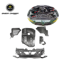 M3 G80 M4 G82 G83 S58 Kit de couverture de batterie de garniture de couvercle de moteur en fibre de carbone sèche pour BMW G80 G82 G83