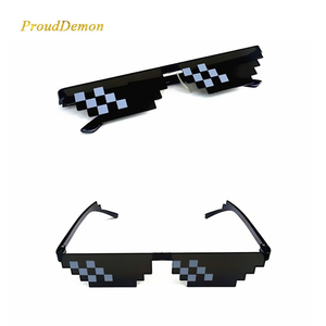 Lunettes de soleil amusantes et cool MSK 2019, petites lentilles mosaïques, lunettes de soleil pixelisées - Product Image 3