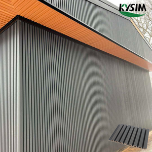 ألواح تكسية خارجية WPC، ألواح تغطية بلاستيكية مركبة للحدائق، ألواح حائط WPC خارجية مضلعة ومقاومة للماء - Product Image 1