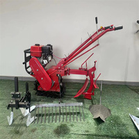 Cultivador de Cadena de Rodillos Traseros, Tractor de Mano Agrícola, Manual, para Jardín, Motor de 7 y 8 Caballos de Fuerza Incluido, 80