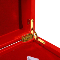 Boîte d'emballage en cuir PU rouge de luxe avec logo personnalisé pour coffret cadeau d'ampoules cosmétiques, étui de rangement rigide doublé de velours, vente en gros