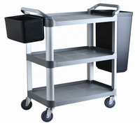 Chariot utilitaire en plastique de cuisine d'hôpital de restaurant chariot chariot de service de chariot de nourriture