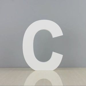 Wooden Letter C White 3D <b>Wall</b> <b>Decor</b> For Home Office Decoration - Product Image 1
