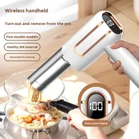 Machine à nouilles électrique sans fil de poche Petite machine à nouilles domestique entièrement automatique Pistolet à nouilles en plastique Utilisation en extérieur