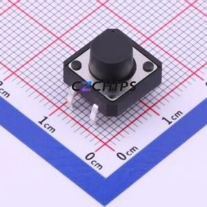 TC-1103-B-H Tactile Switch Through hole Component THT-4P,12x12mm Switch Single Pole Single Throw Round Button 1.6N Through Hole - Product Image 1