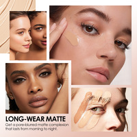 Fond de teint mat naturel, correcteur longue tenue à couvrance totale, maquillage anti-transpiration et anti-brillance, fond de teint visage qui ne se décolore pas