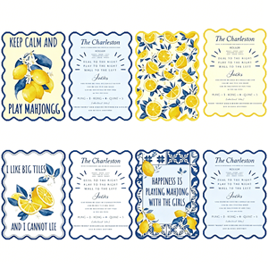 Cartes de mélange de tuiles de <span class=keywords><strong>mahjong</strong></span> à motif personnalisé avec règles de <span class=keywords><strong>mahjong</strong></span> pour mélanger et remélanger les tuiles, accessoires de <span class=keywords><strong>mahjong</strong></span> en acrylique, cadeaux - Product Image 2