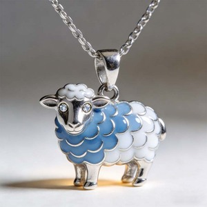 Collana con ciondolo a forma di pecora smaltata verde e placcata oro, con arpa irlandese, all'ingrosso, per <span class=keywords><strong>accessori</strong></span> personalizzati celtici da fabbrica - Product Image 2